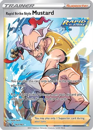 SWSH05: Battle Styles Rapid Strike Style Mustard (Full Art) #162
