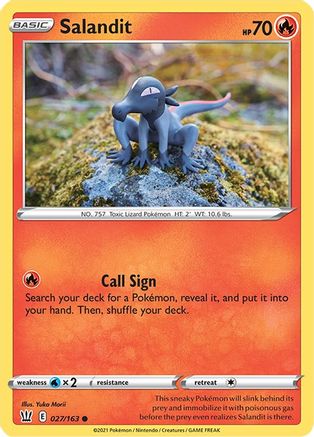 SWSH05: Battle Styles Salandit #027