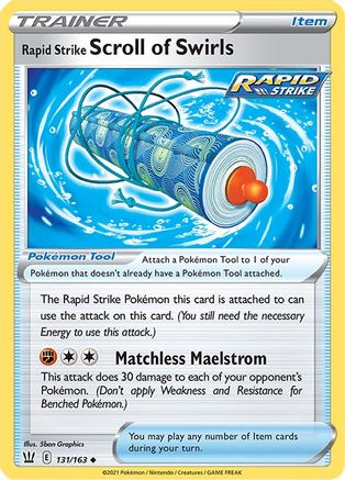 SWSH05: Battle Styles Rapid Strike Scroll of Swirls #131