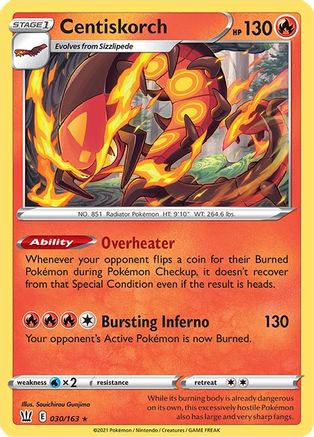 SWSH05: Battle Styles Centiskorch #030