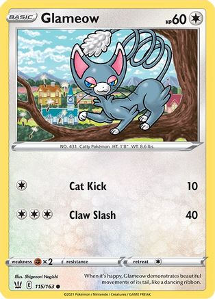 SWSH05: Battle Styles Glameow #115
