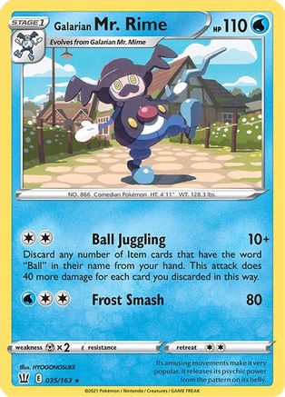 SWSH05: Battle Styles Galarian Mr. Rime #035
