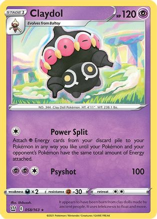 SWSH05: Battle Styles Claydol #058