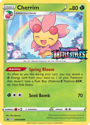 SWSH: Sword & Shield Promo Cards Cherrim - SWSH088 (Prerelease) #SWSH088
