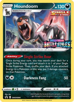 SWSH: Sword & Shield Promo Cards Houndoom - SWSH090 (Prerelease) #SWSH090