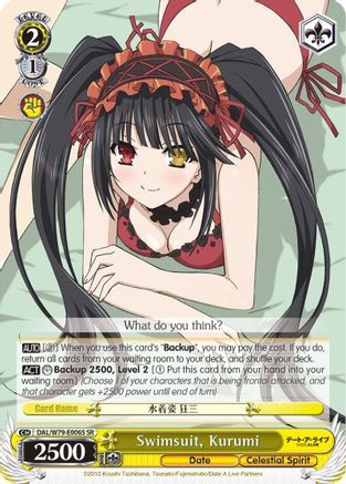 Swimsuit Kurumi SR Date A Live Weiss Schwarz