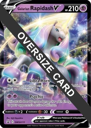 Jumbo Cards Galarian Rapidash V #SWSH111
