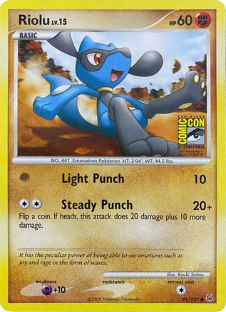 Miscellaneous Cards & Products Riolu - 91/127 (SDCC 2009) #091