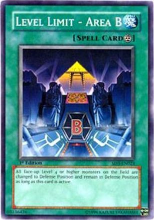 Level Limit - Area B - Structure Deck: Blaze Of Destruction - YuGiOh