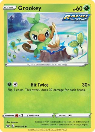 SWSH06: Chilling Reign Grookey #016