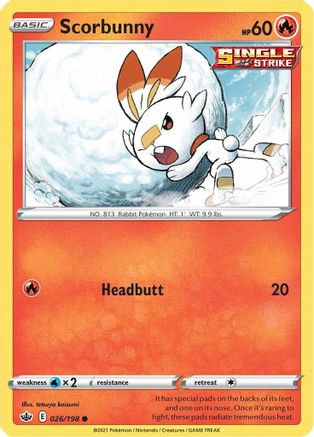 SWSH06: Chilling Reign Scorbunny #026