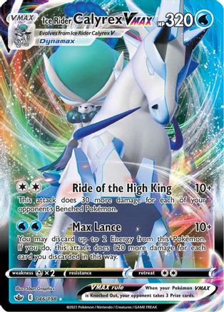 SWSH06: Chilling Reign Ice Rider Calyrex VMAX #046