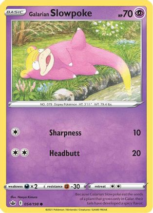 SWSH06: Chilling Reign Galarian Slowpoke #054