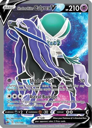 SWSH06: Chilling Reign Shadow Rider Calyrex V (Full Art) #171