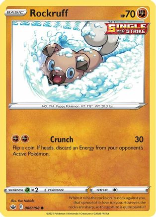 SWSH06: Chilling Reign Rockruff #086