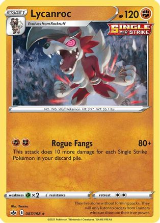 SWSH06: Chilling Reign Lycanroc #087