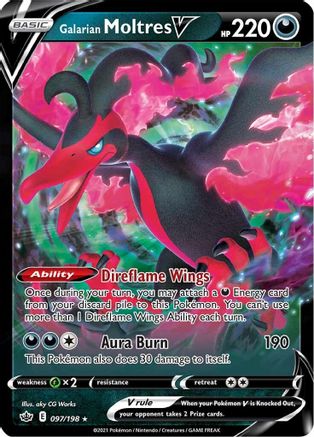 SWSH06: Chilling Reign Galarian Moltres V #097