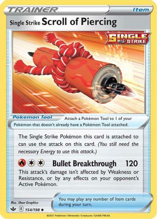 SWSH06: Chilling Reign Single Strike Scroll of Piercing #154