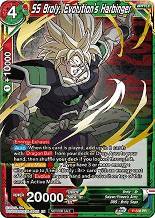 Dragon Ball Z DBZ CCG TCG BR3 Broly, Empowered LV3 (Silver) FOIL Promo Card