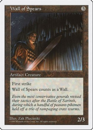 Wall Of Spears - Fifth Edition - Magic: The Gathering