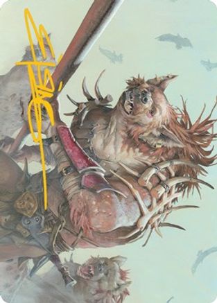 Gnoll Art Card (Gold-Stamped Signature)