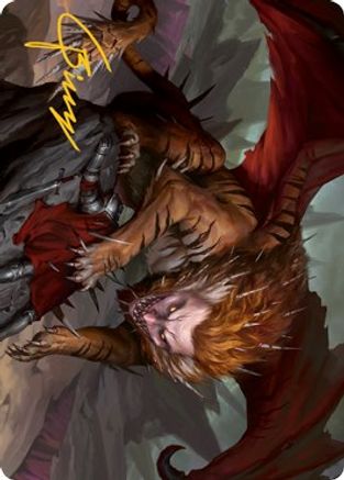 Manticore Art Card (Gold-Stamped Signature)