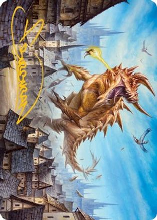 Tarrasque Art Card (Gold-Stamped Signature)
