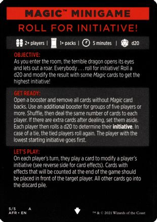 Magic Minigame: Roll for Initiative!