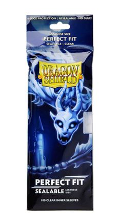 Dragon Shield Perfect Fit Inner Card Sleeves Clear Sealable 1 Pack of 100 