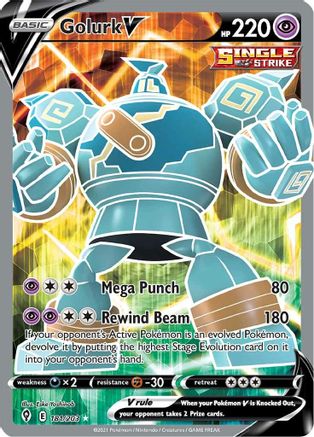 SWSH07: Evolving Skies Golurk V (Full Art) #181