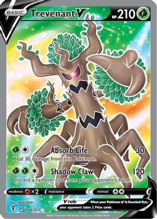 SWSH07: Evolving Skies Trevenant V (Full Art) #168