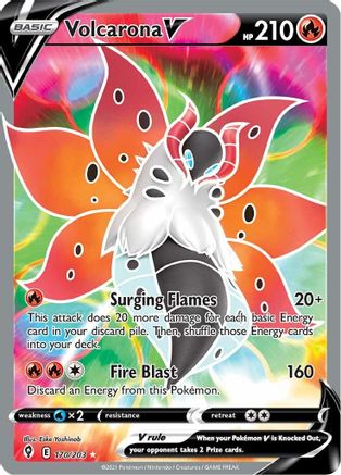 SWSH07: Evolving Skies Volcarona V (Full Art) #170