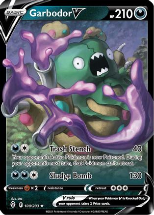 SWSH07: Evolving Skies Garbodor V #100