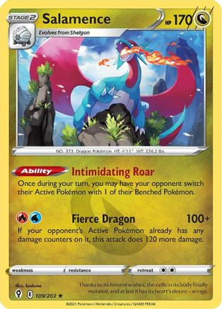 SWSH07: Evolving Skies Salamence #109