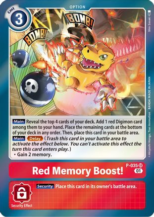 Red Memory Boost! - Digimon Promotion Cards - Digimon Card Game