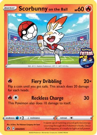 Miscellaneous Cards & Products Scorbunny on the Ball - 004/005 (Pokemon Futsal) #004