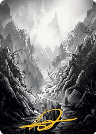 Mountain Art Card (Gold-Stamped Signature)