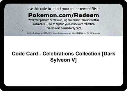 Code Card - Celebrations Collection [Dark Sylveon V]  Celebrations Pokémon card