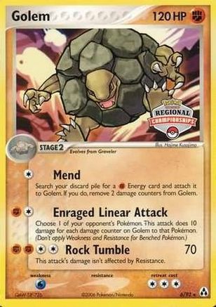 League & Championship Cards Golem - 6/92 (Regional Championships) #006
