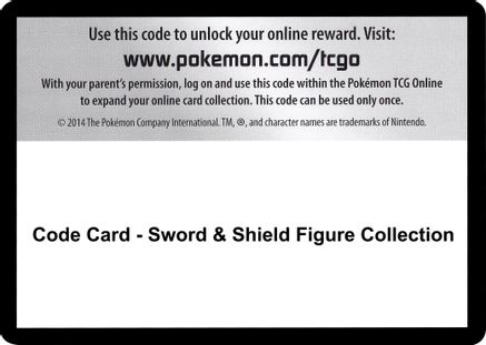 Code Card - Sword & Shield Figure Collection  Rebel Clash Pokémon card