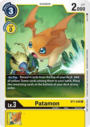 Patamon BT3-020 Digimon Card Game 