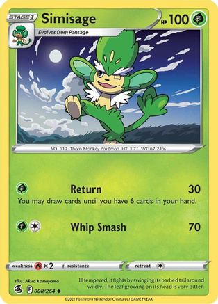 SWSH08: Fusion Strike Simisage #008