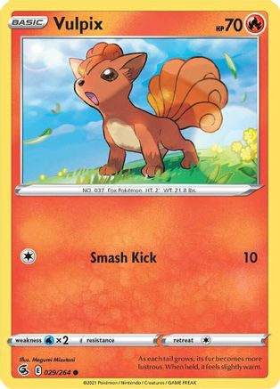 SWSH08: Fusion Strike Vulpix (29) #029