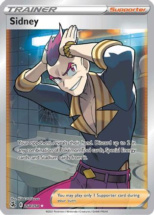Pokemon Card   SIDNEY   Secret Rare  279/264  FUSION STRIKE  *M* 