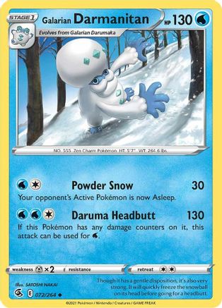 SWSH08: Fusion Strike Galarian Darmanitan #072
