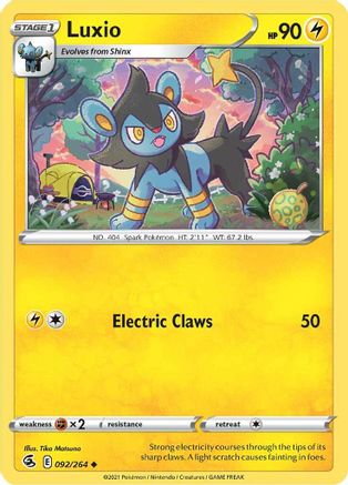 SWSH08: Fusion Strike Luxio #092