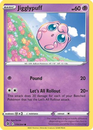 SWSH08: Fusion Strike Jigglypuff #110