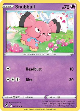 SWSH08: Fusion Strike Snubbull #115