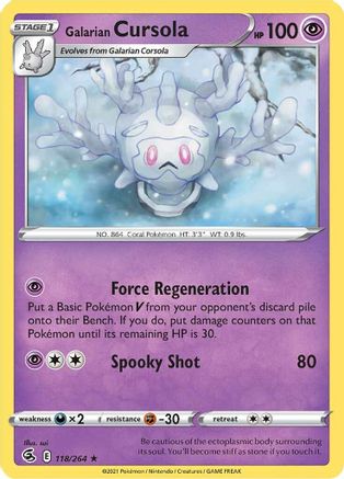 SWSH08: Fusion Strike Galarian Cursola #118