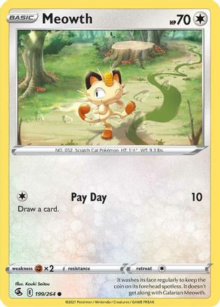 SWSH08: Fusion Strike Meowth #199